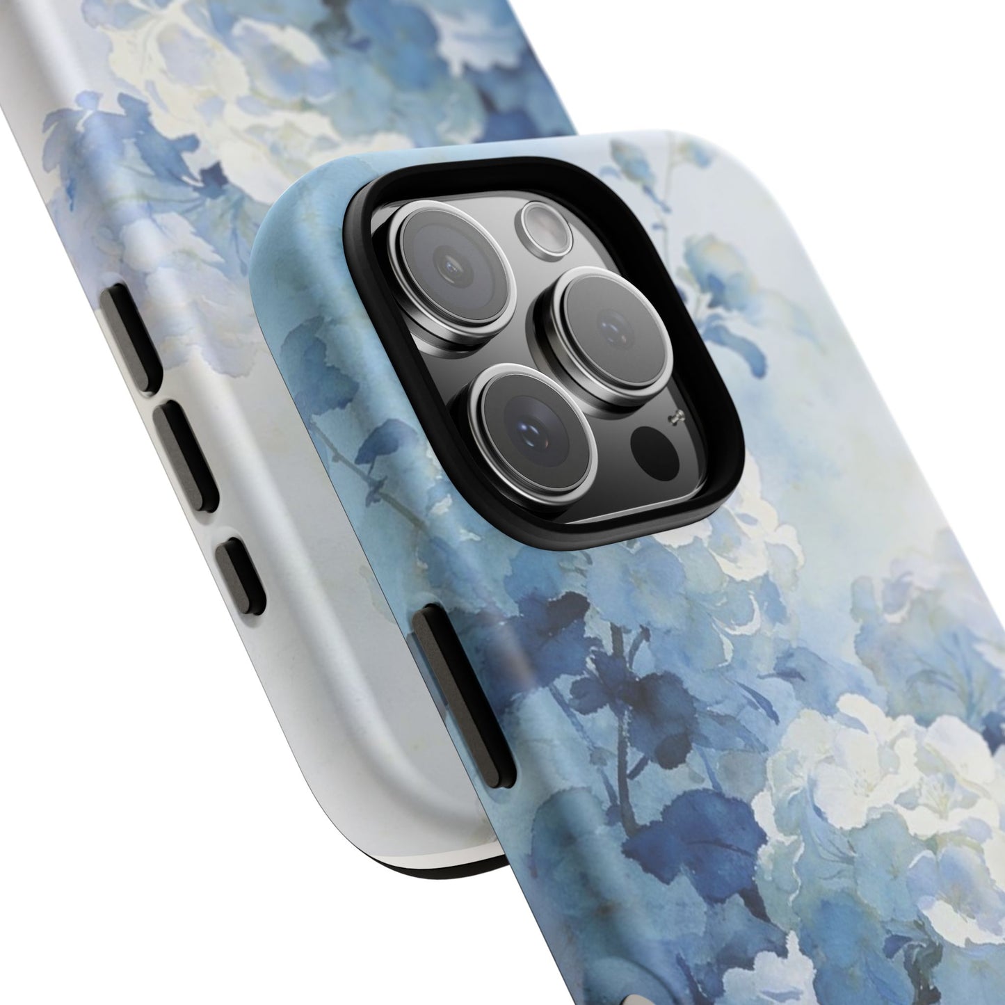 Blue Watercolor Hydrangea Tough Phone Case