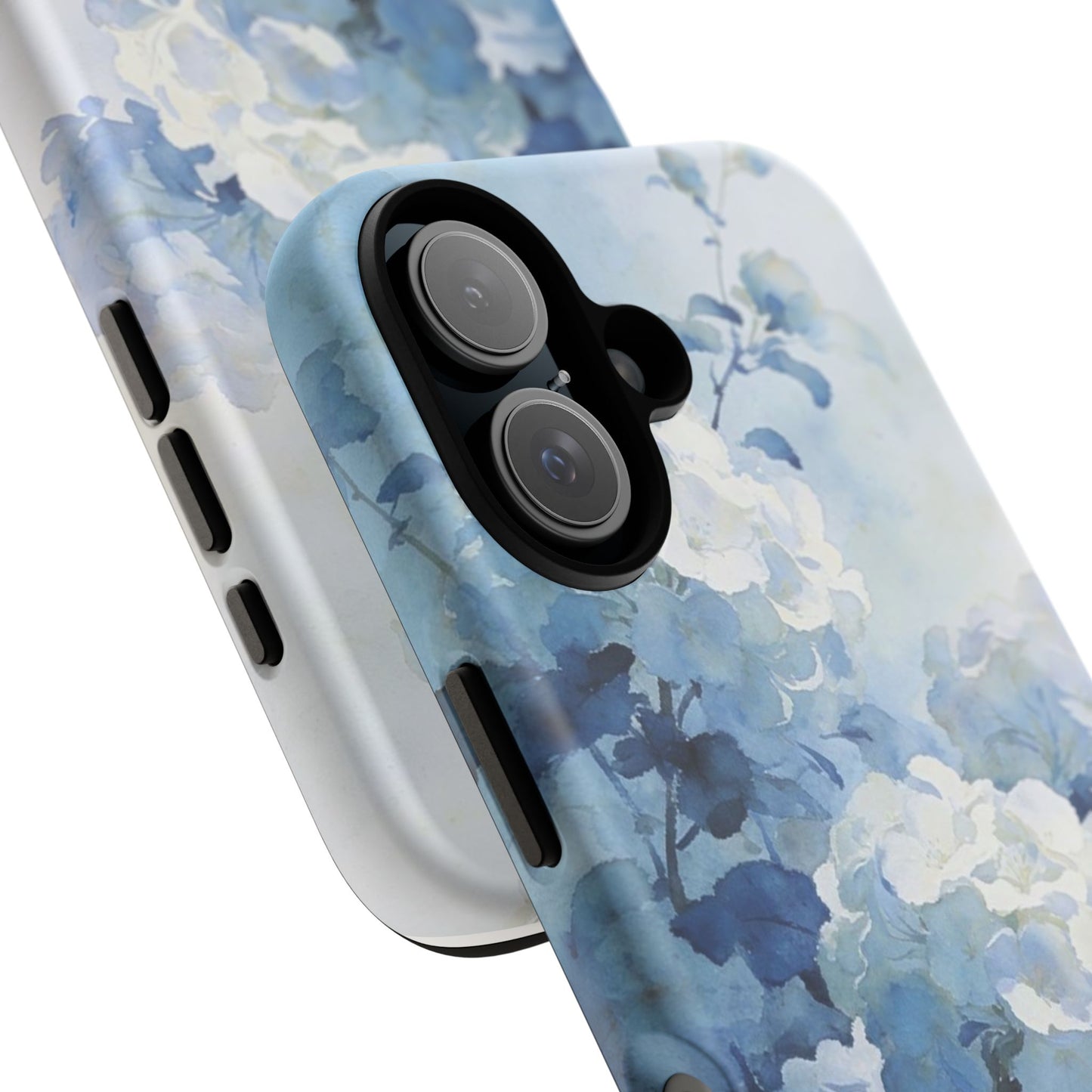 Blue Watercolor Hydrangea Tough Phone Case