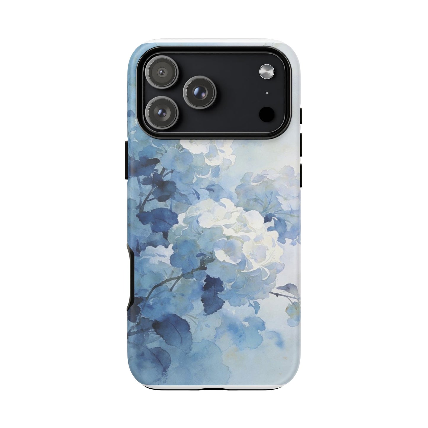 Blue Watercolor Hydrangea Tough Phone Case