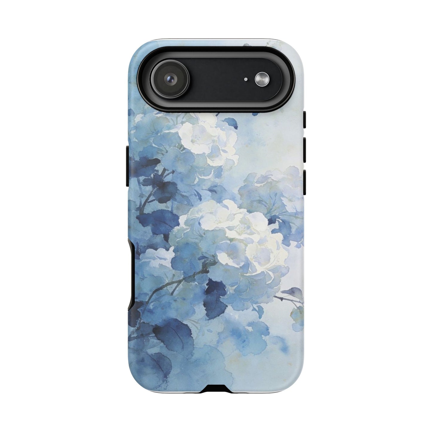 Blue Watercolor Hydrangea Tough Phone Case